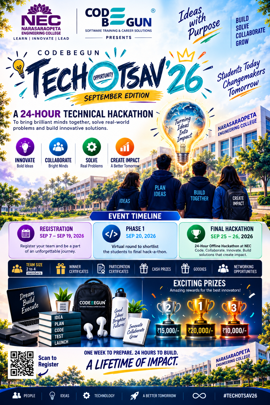 CodeBegun Techotsav '26 — A 24-Hour Technical Hackathon